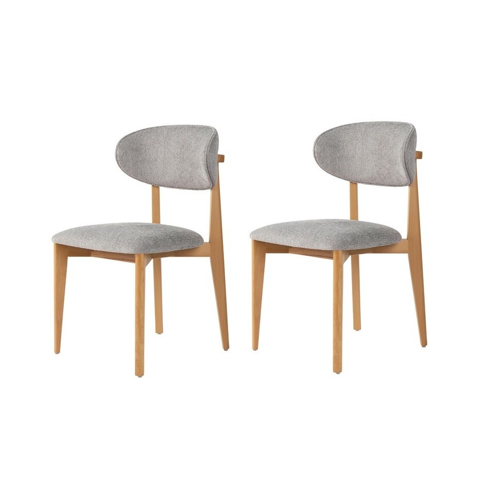 Sada jídelních židlí Lionte Grey and Light Oak