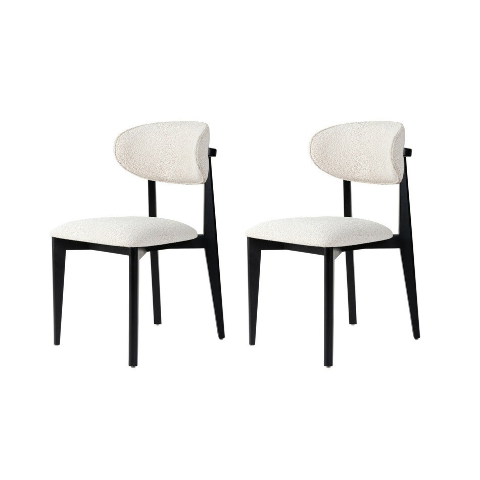 Sada jídelních židlí Lionte White and Black