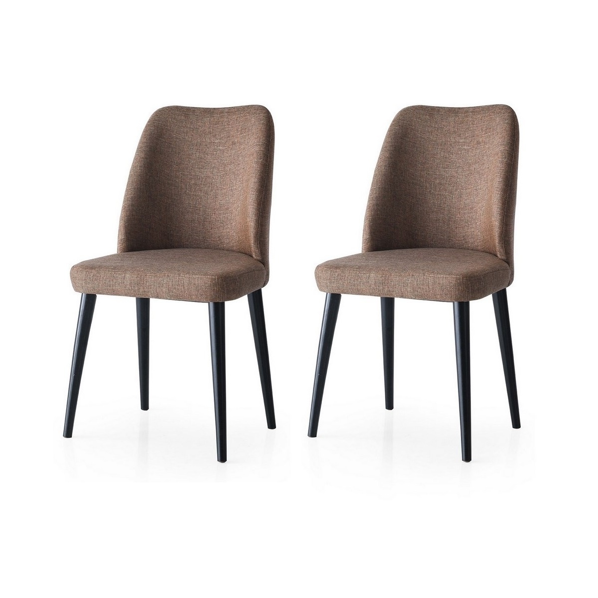 Sada jídelních židlí Luna Brown and Black