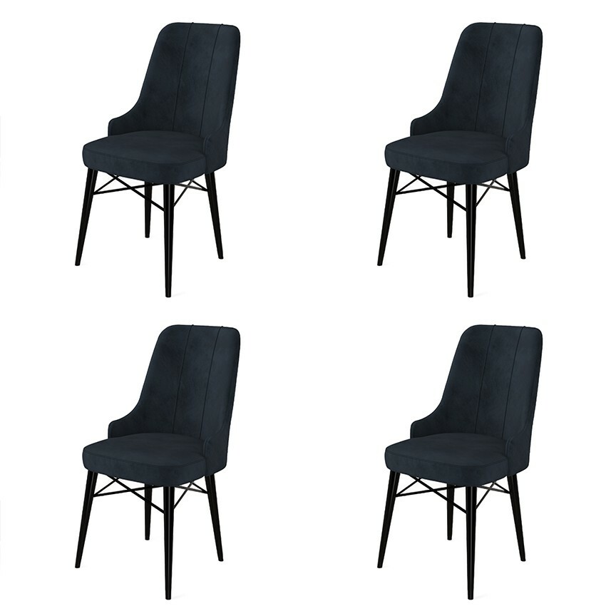 Sada jídelních židlí Pare Anthracite and Black