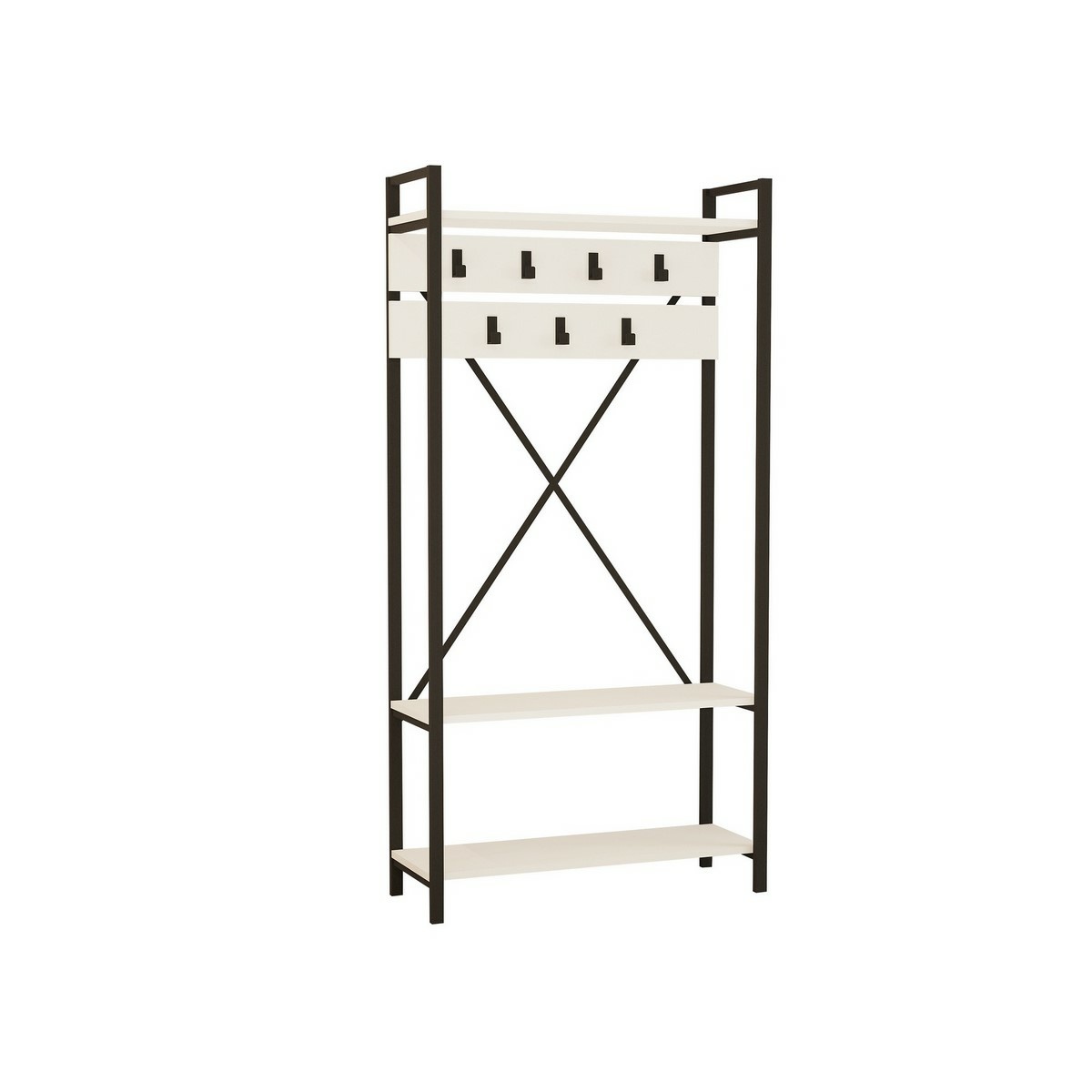 Věšák s botníkem Alfa White and Grey